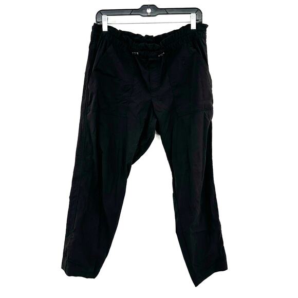 Athleta Size 10 P Black Pants Elastic Waist Adjustable‎ Athletic Athleisure - Picture 1 of 6
